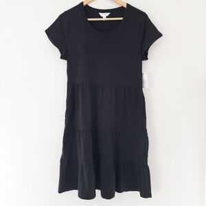 NWT Black Tiered Swing Dress